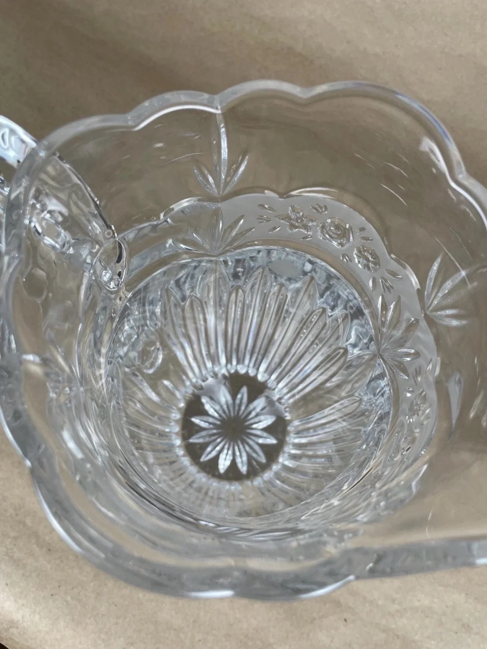 Vintage Oneida Crystal Glass Pitcher